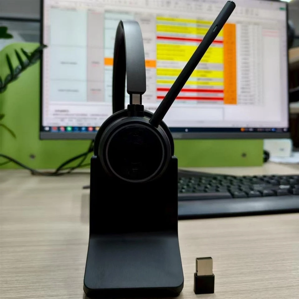 AI Noise Cancelling Wireless Bluetooth Headset for Office Use manufacturers